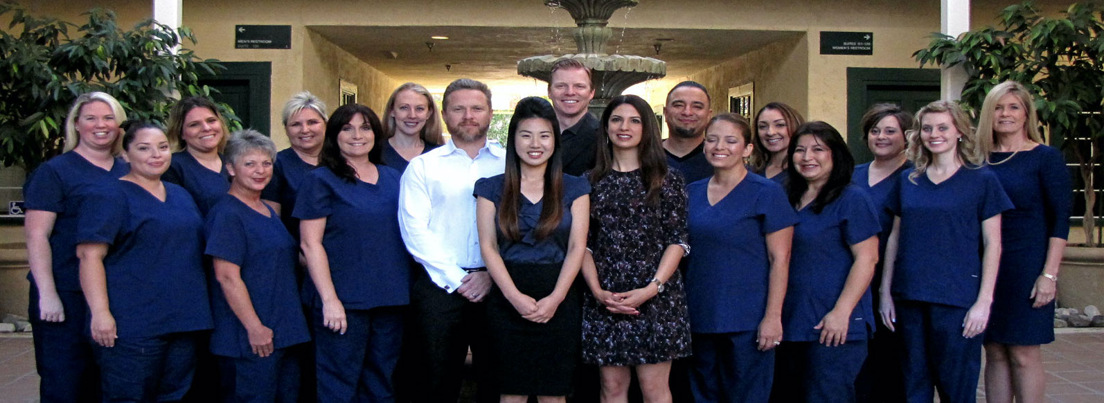 dental office standing together outside
